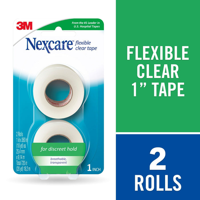 Nexcare Flexible Clear 771-2PK, 1 in x 360 in (25,4 mm x 9,14 m) in 2Pk