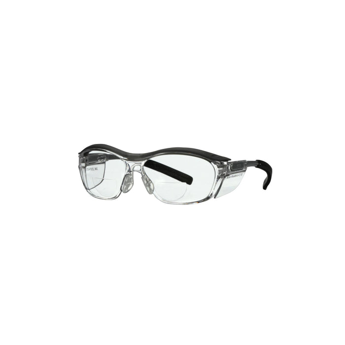 3M Readers Safety Glasses, 91193H1-C, +2.5, Blk Frm, Clr Lens