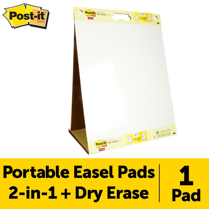 Post-it® Super Sticky Tabletop Easel Pad with Dry Erase 563 DE, 20 in. x23 in.