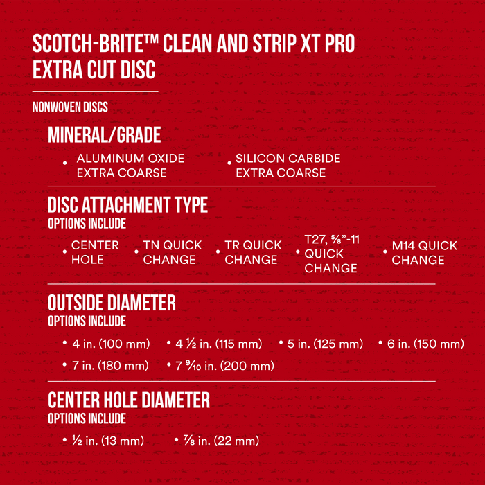 Scotch-Brite Clean and Strip XT Pro Extra Cut TN Quick Change Disc, XC-DN