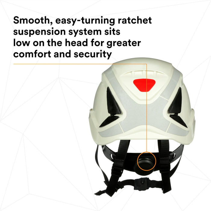 3M SecureFit Safety Helmet, X5001X-ANSI,  White, 1Ea/Box