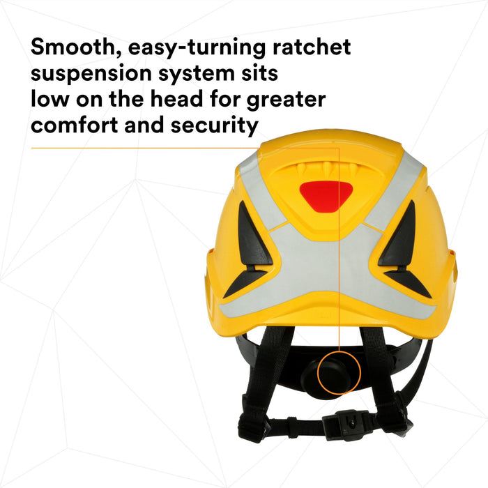 3M SecureFit Safety Helmet, X5002X-ANSI,  Yellow, 1Ea/Box