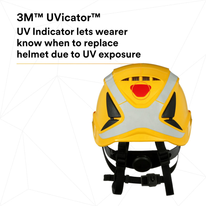 3M SecureFit Safety Helmet, X5002VX-ANSI,  Yellow, vented, 1Ea/Box