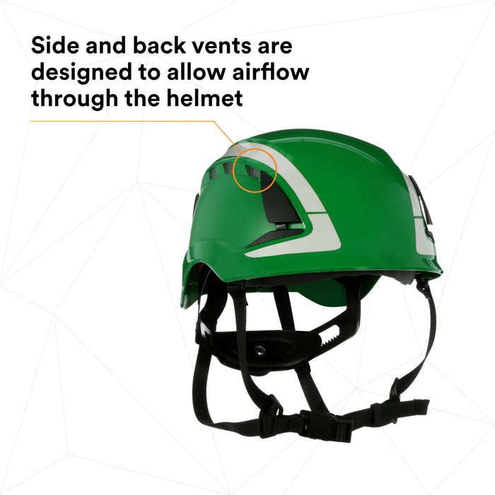 3M SecureFit Safety Helmet, X5004VX-ANSI,  Green, vented, 1Ea/Box