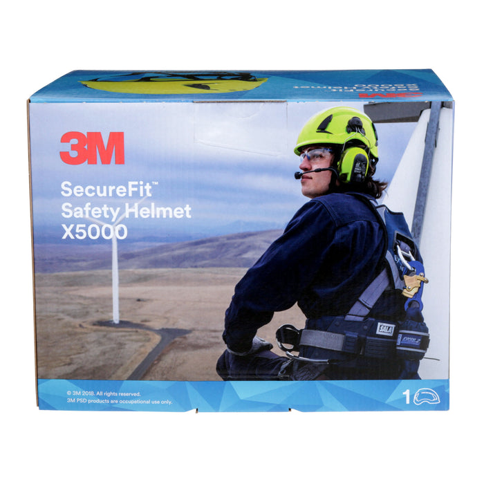 3M SecureFit Safety Helmet, X5004VX-ANSI,  Green, vented, 1Ea/Box
