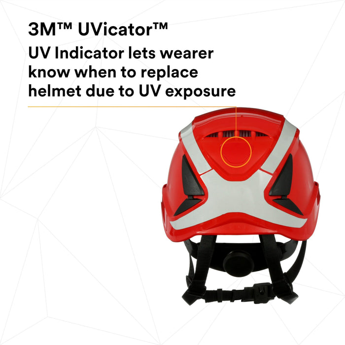 3M SecureFit Safety Helmet, X5005VX-ANSI,  Red, vented, 1Ea/Box