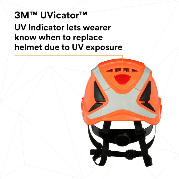 3M SecureFit Safety Helmet, X5007VX-ANSI,  Orange, vented, 1Ea/Box