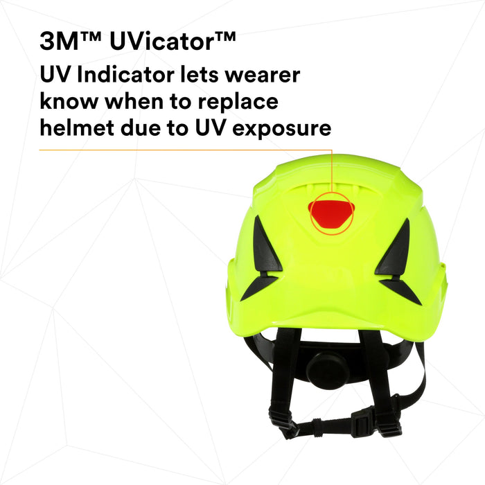 3M SecureFit Safety Helmet, X5014VX-ANSI,  HVGreen, vented, 1Ea/Box