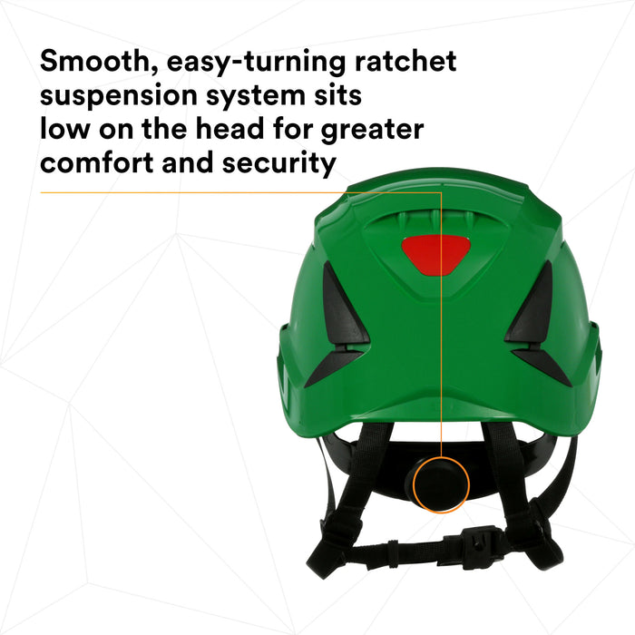 3M SecureFit Safety Helmet, X5004-ANSI,  Green