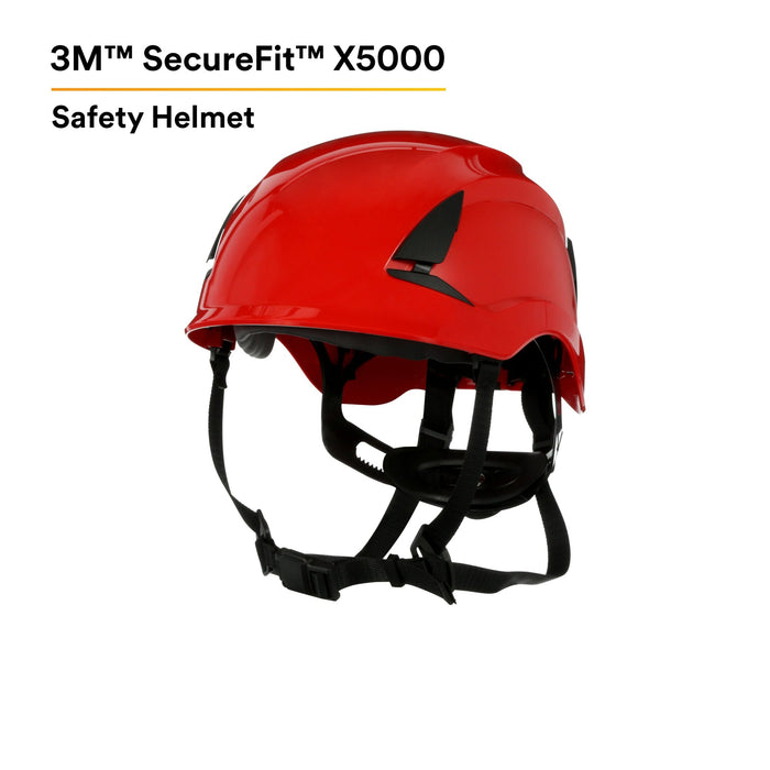 3M SecureFit Safety Helmet, X5005-ANSI,  Red
