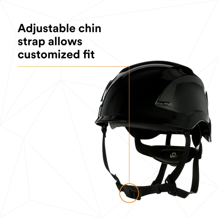 3M SecureFit Safety Helmet, X5012-ANSI,  Black