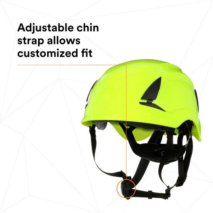 3M SecureFit Safety Helmet, X5014-ANSI,  HVGreen
