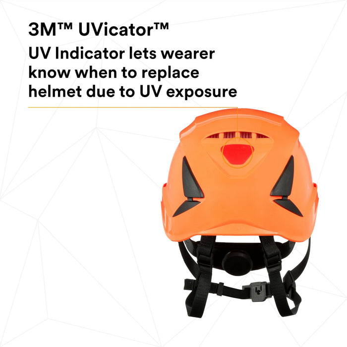 3M SecureFit Safety Helmet, X5007V-ANSI,  Orange, vented
