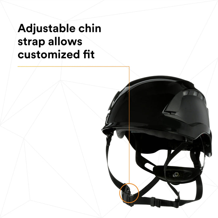 3M SecureFit Safety Helmet, X5012V-ANSI,  Black, vented