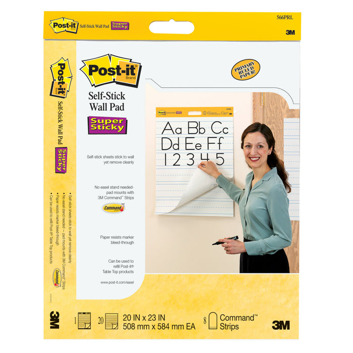 Post-it® Self-Stick Wall Pad 566PRL, 20 in x 23 in (50,8 cm x 58