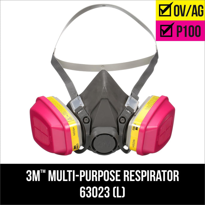 3M Performance Multi-purpose Large Respirator 63023H1-DC, 1/pk