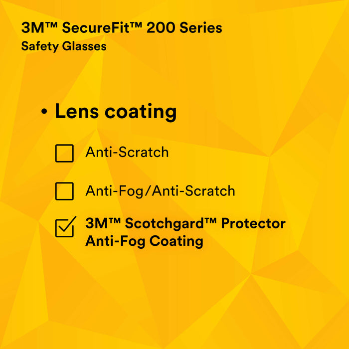3M SecureFit 200 Series SF201SGAF-BLU, Blue Temples