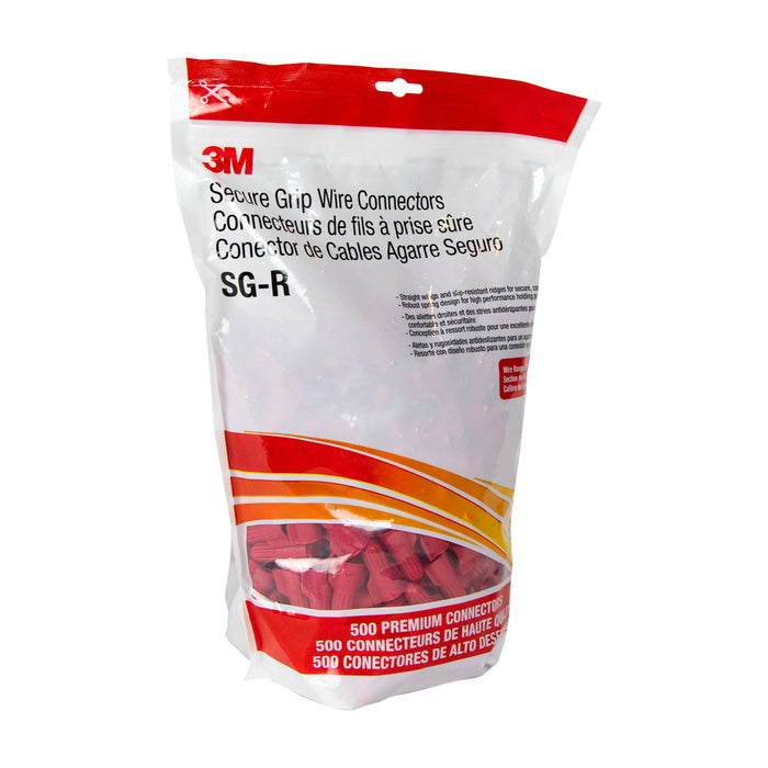 3M Secure Grip Wire Connector SG-R BAG, Red, 500 per bag