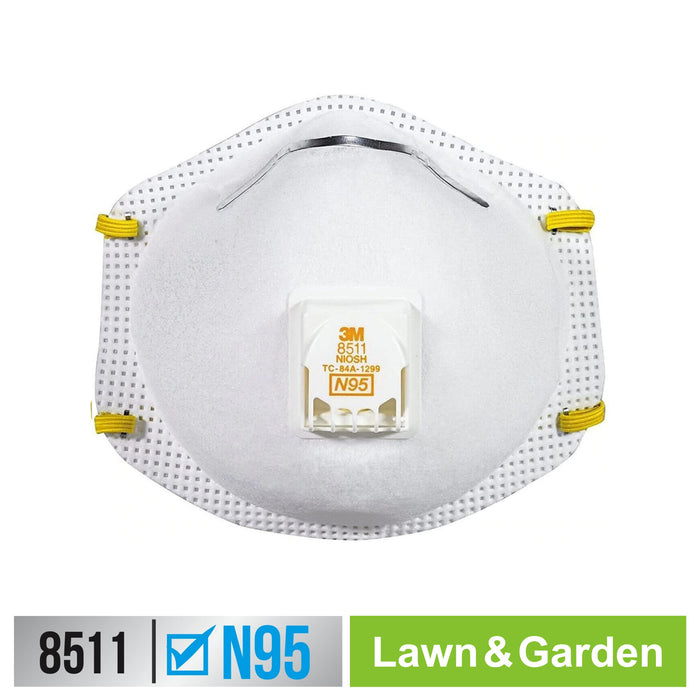 3M Lawn & Garden Valved Respirator 8511G2-DC-PS, 2 each/pack