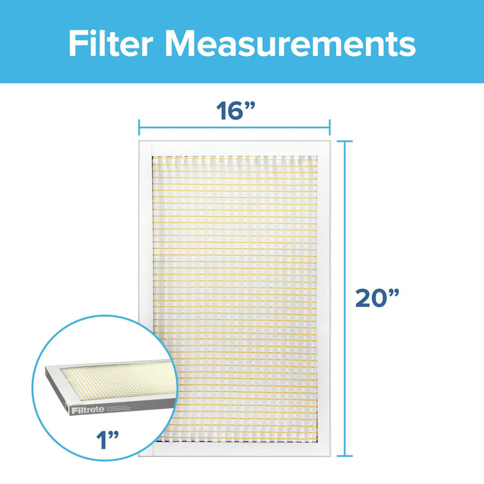 Filtrete Basic Dust & Lint Air Filter, 300 MPR, 300-4, 16 in x 20 in x1 in