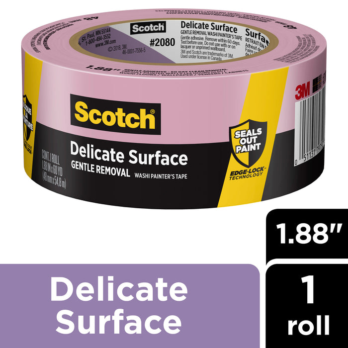 Scotch® Delicate Surface Painter's Tape 2080-48EC, 1.88 in x 60 yd