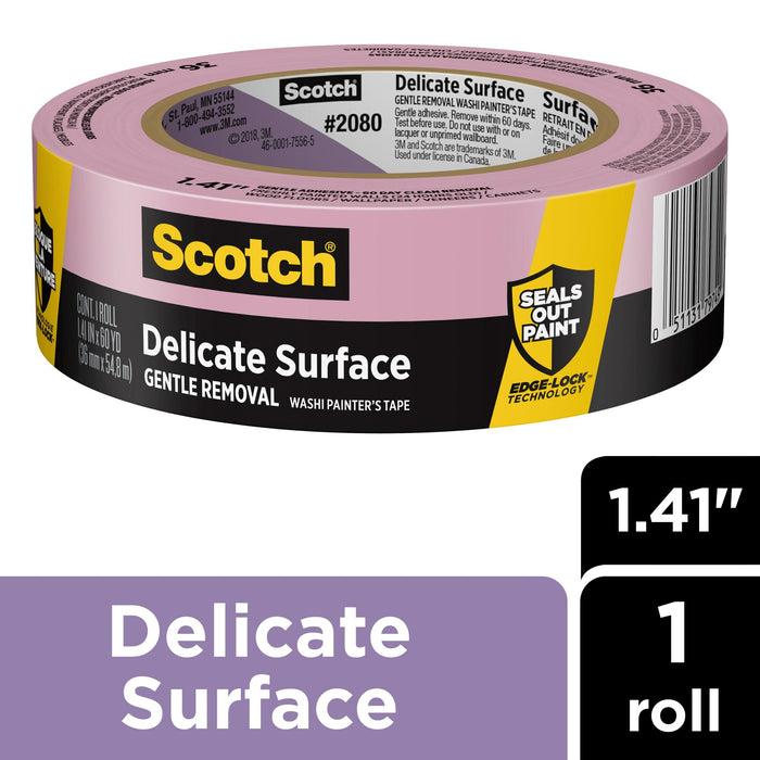 Scotch® Delicate Surface Painter's Tape 2080-36EC, 1.41 in x 60 yd