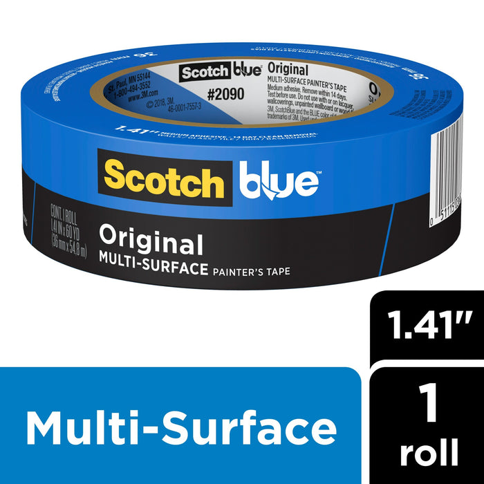 ScotchBlue Original Painter's Tape 2090-36NC, 1.41 in x 60 yd (36mm x54,8m)