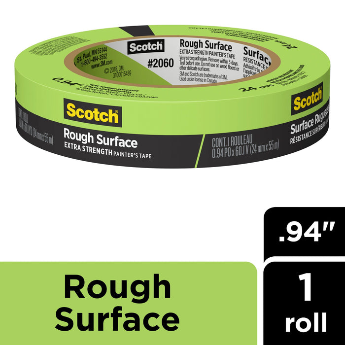Scotch® Rough Surface Painter's Tape 2060-24AP, 0.94 in x 60.1 yd (24mmx 55m)