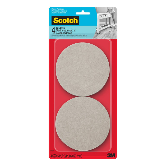Scotch Felt Furniture Movers SP662-NA, Reusable 5in 4/pk