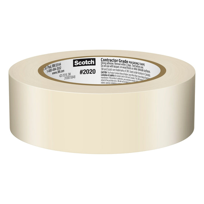 Scotch® Contractor Grade Masking Tape 2020-36AP, 1.41 in x 60.1 yd (36mmx 55m)