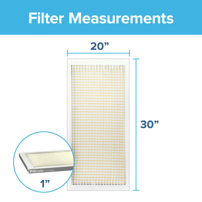 Filtrete Basic Dust & Lint Air Filter, 300 MPR, 322-4, 20 in x 30 in x1 in