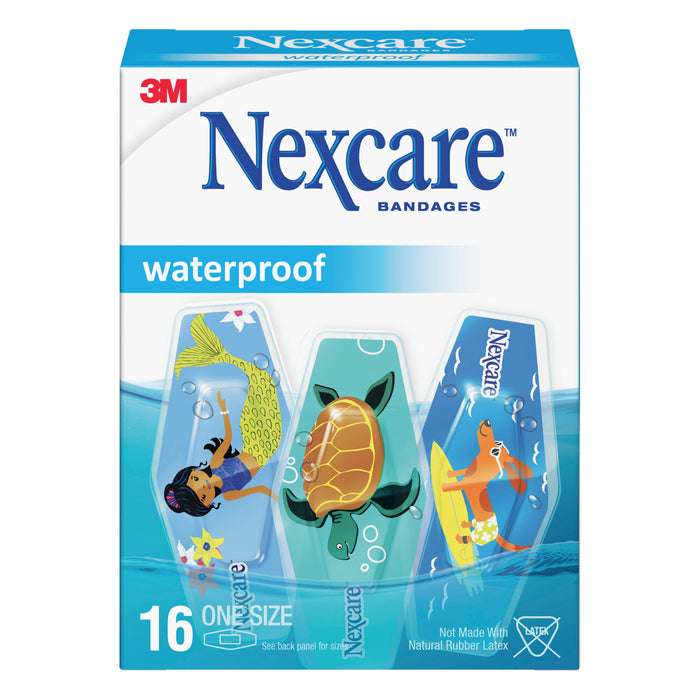 Nexcare Waterproof Bandages Oceanic Collection 597-16OC, 1.06 in x 2.25in