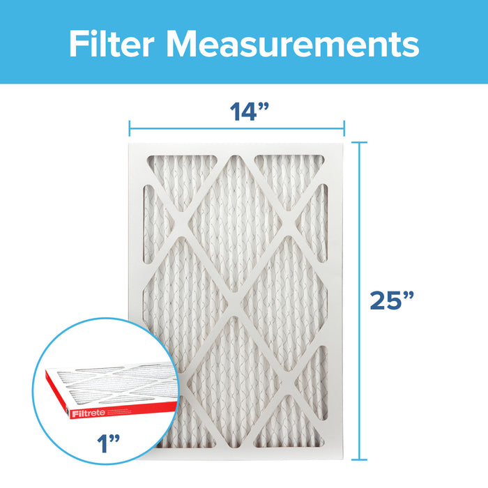 Filtrete Allergen Defense Air Filter, 1000 MPR, 9804-4, 14 in x 25 in x1 in