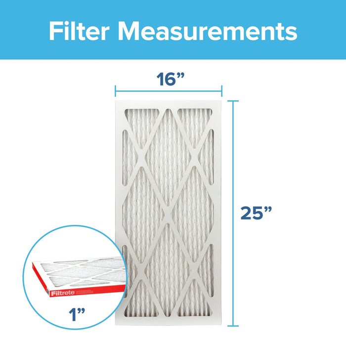 Filtrete Allergen Defense Air Filter, 1000 MPR, 9801-4, 16 in x 25 in x1 in
