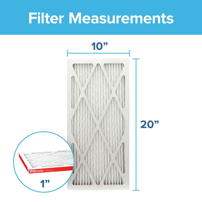 Filtrete Allergen Defense Air Filter, 1000 MPR, 9807-4, 10 in x 20 in x1 in