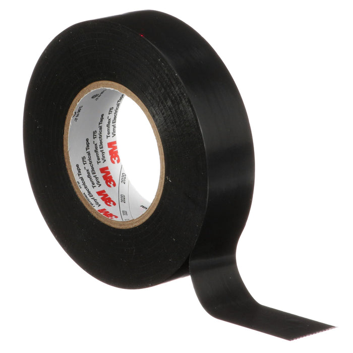 3M Temflex Vinyl Electrical Tape 175, Black, 3/4 in x 60 ft (19 mm x 18 m)