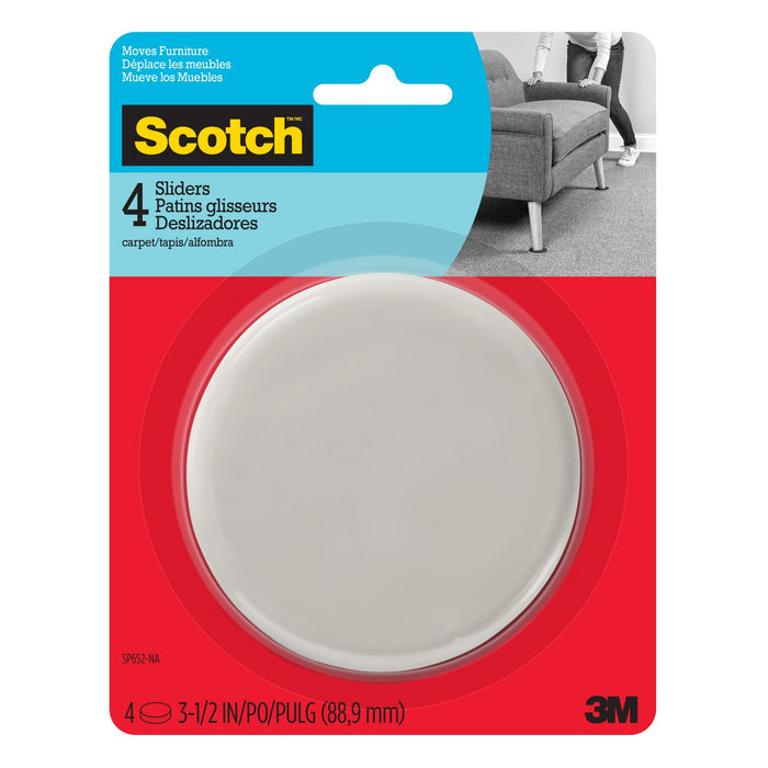 Scotch Sliders SP652-NA, Reusable Hard 3.5-In 4/Pk