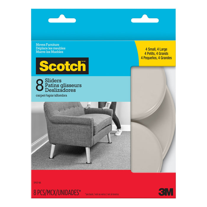 Scotch Sliders SP657-NA, Reusable Hard, 3.5-in & 7in 8/pk