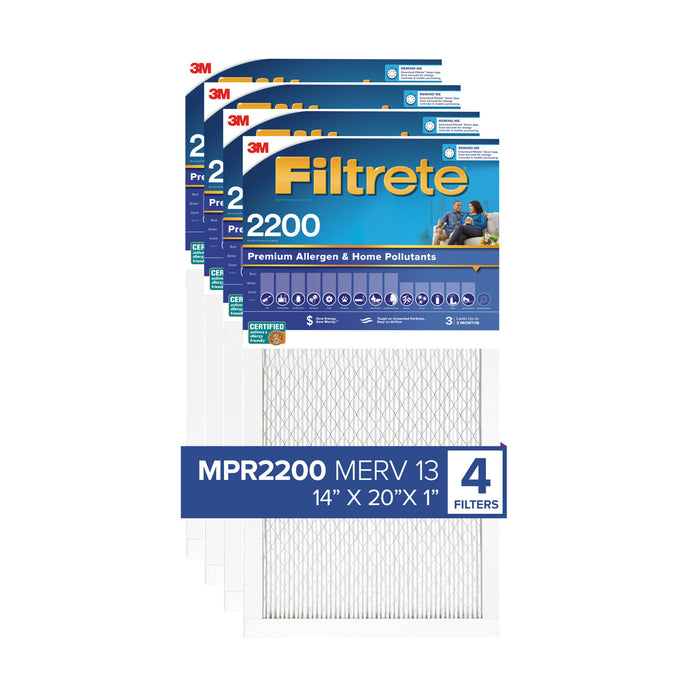 Filtrete Premium Allergen & Home Pollutants Air Filter 2200 MPR EA05-4