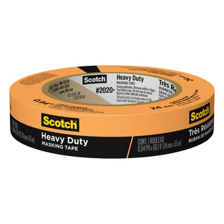 Scotch® Heavy Duty Masking Tape 2020+-24AP, 0.94 in x 60.1 yd (24mm x55m)