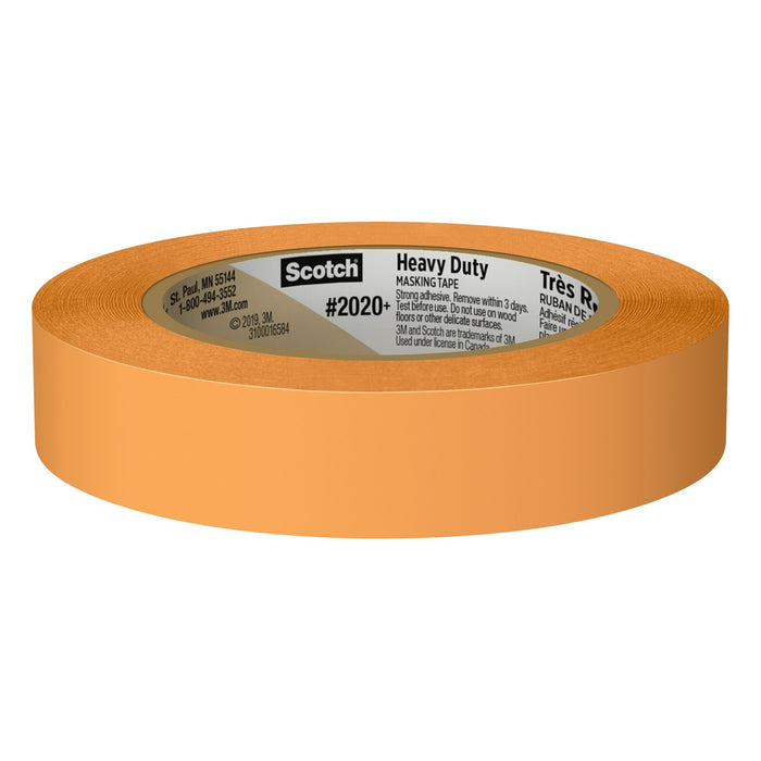 Scotch® Heavy Duty Masking Tape 2020+-24AP, 0.94 in x 60.1 yd (24mm x55m)