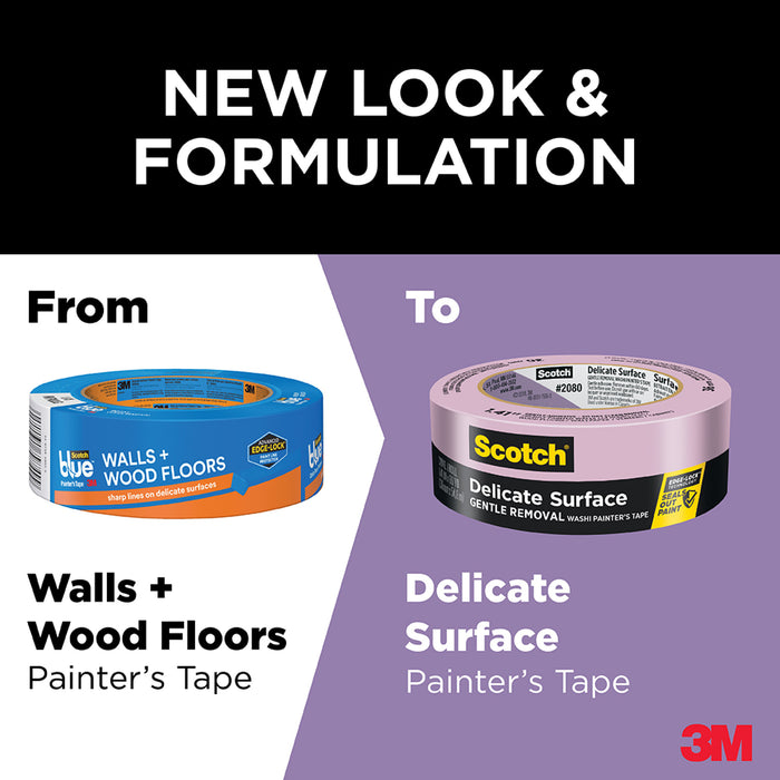 Scotch® Delicate Surface Painter's Tape 2080-36DP4, 1.41 in x 60 yd.