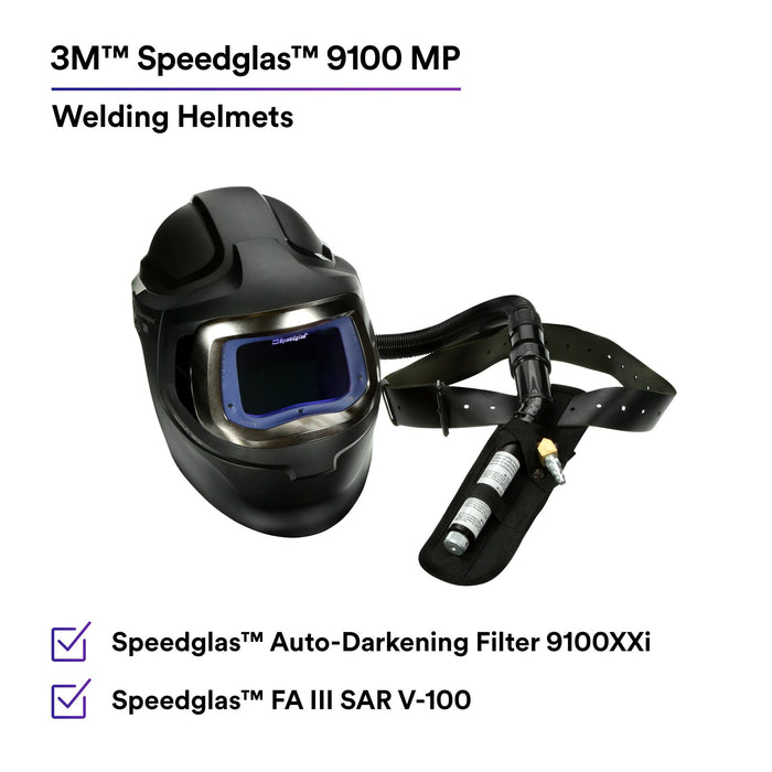 3M Speedglas FA III SAR V-100 Valve and Speedglas Welding Helmet 9100MP