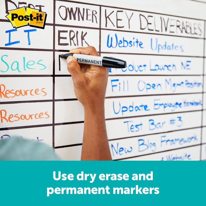 Post-it® Flex Write Surface, The Permanent Marker Whiteboard SurfaceFWS50x4