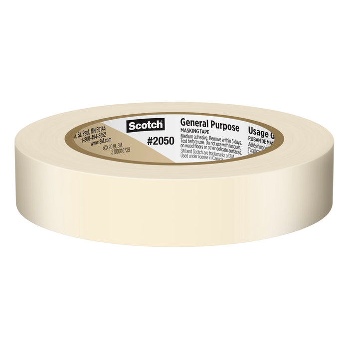 Scotch® General Purpose Masking Tape 2050-24CP, 0.94 in x 60.1 yd (24mmx 55m)