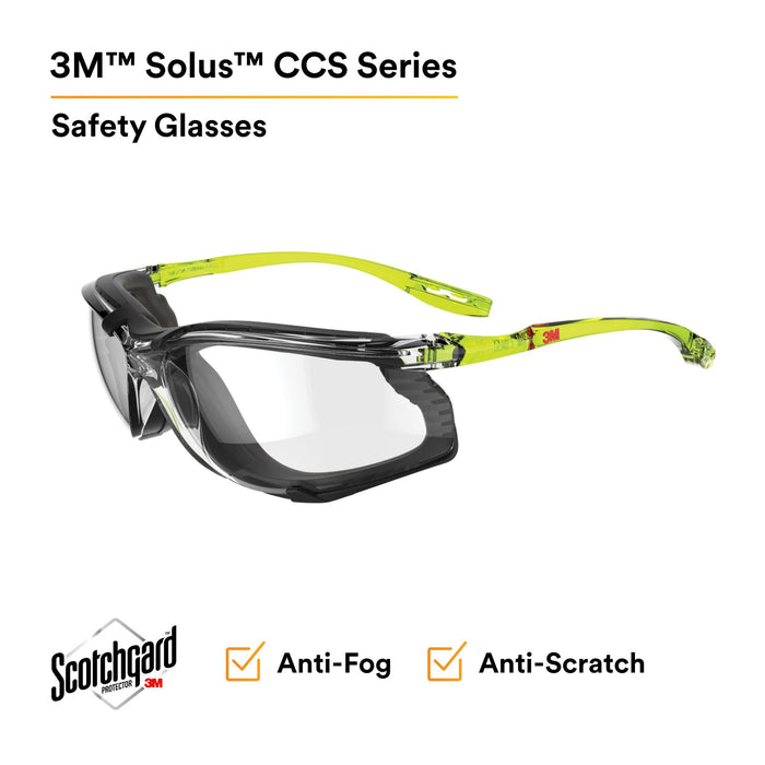 3M Solus CCS Series, SCCS01SGAF-GRN-F,  Scotchgard Anti-Fog Coating
