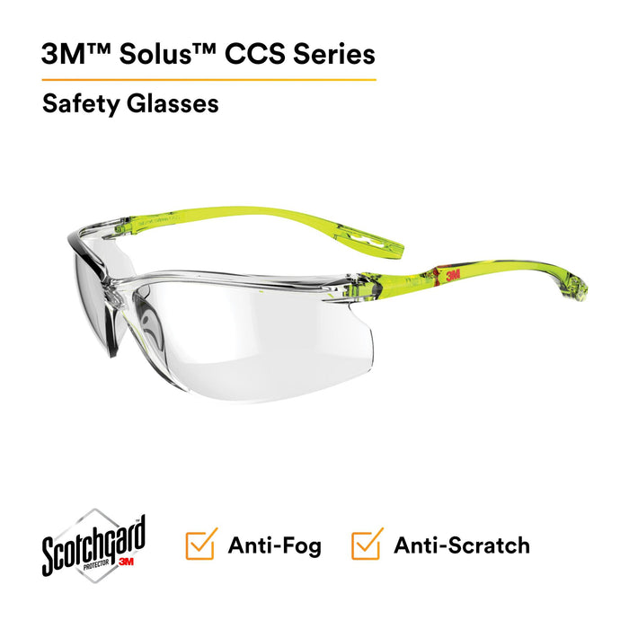 3M Solus CCS Series, SCCS01SGAF-GRN,  Scotchgard Anti-Fog Coating