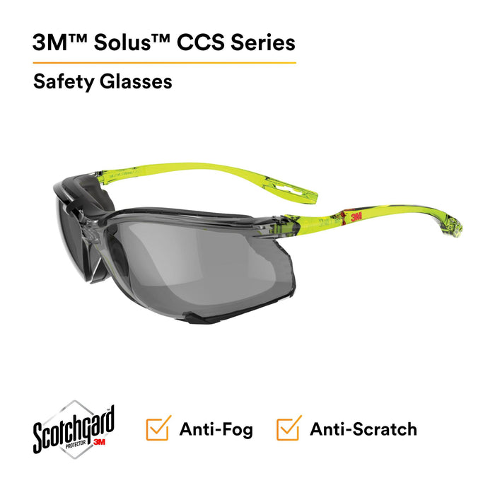 3M Solus CCS Series, SCCS02SGAF-GRN-F, Scotchgard Anti-Fog Coating