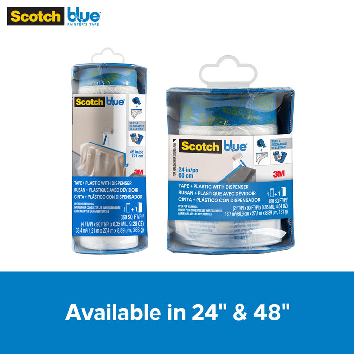 3M ScotchBlue Tape + Plastic with Dispenser PTD2093EL-48-S