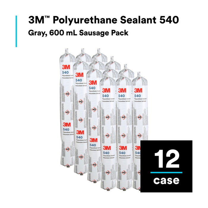 3M Polyurethane Sealant 540, Gray, 600 mL Sausage Pack